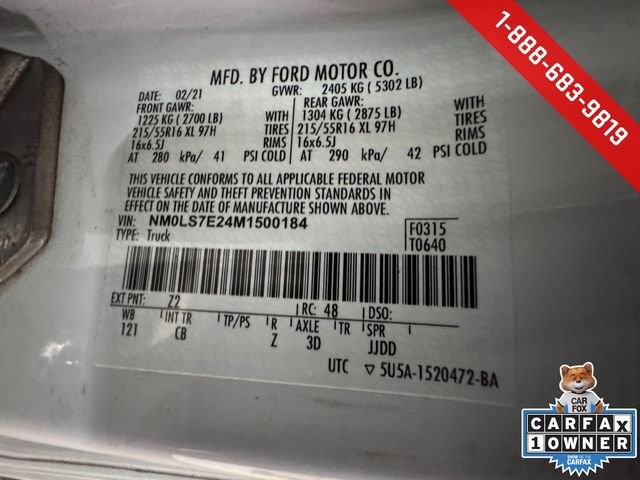 Used 2021 Ford Transit Connect XL w/ Trailer Tow Package image 28