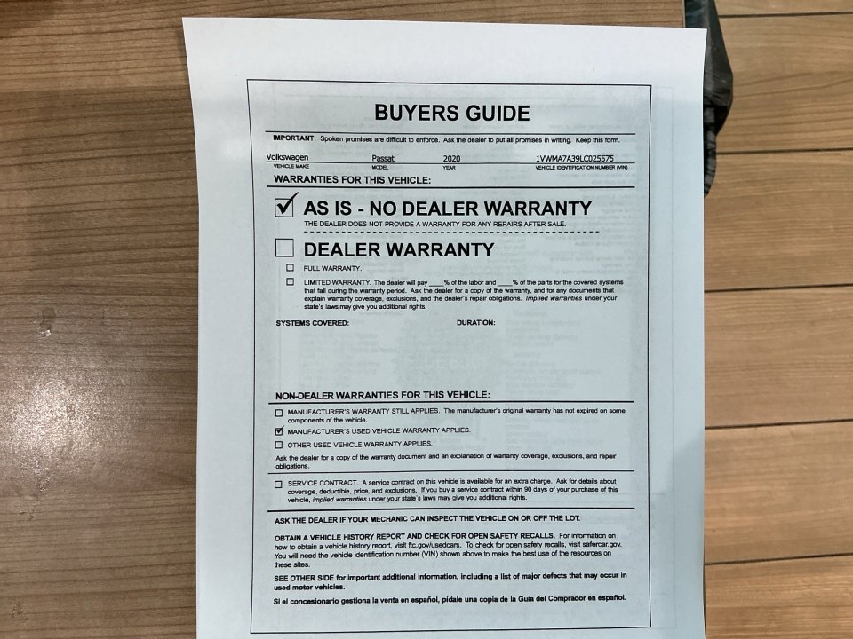 Certified 2020 Volkswagen Passat 2.0T R-Line image 37