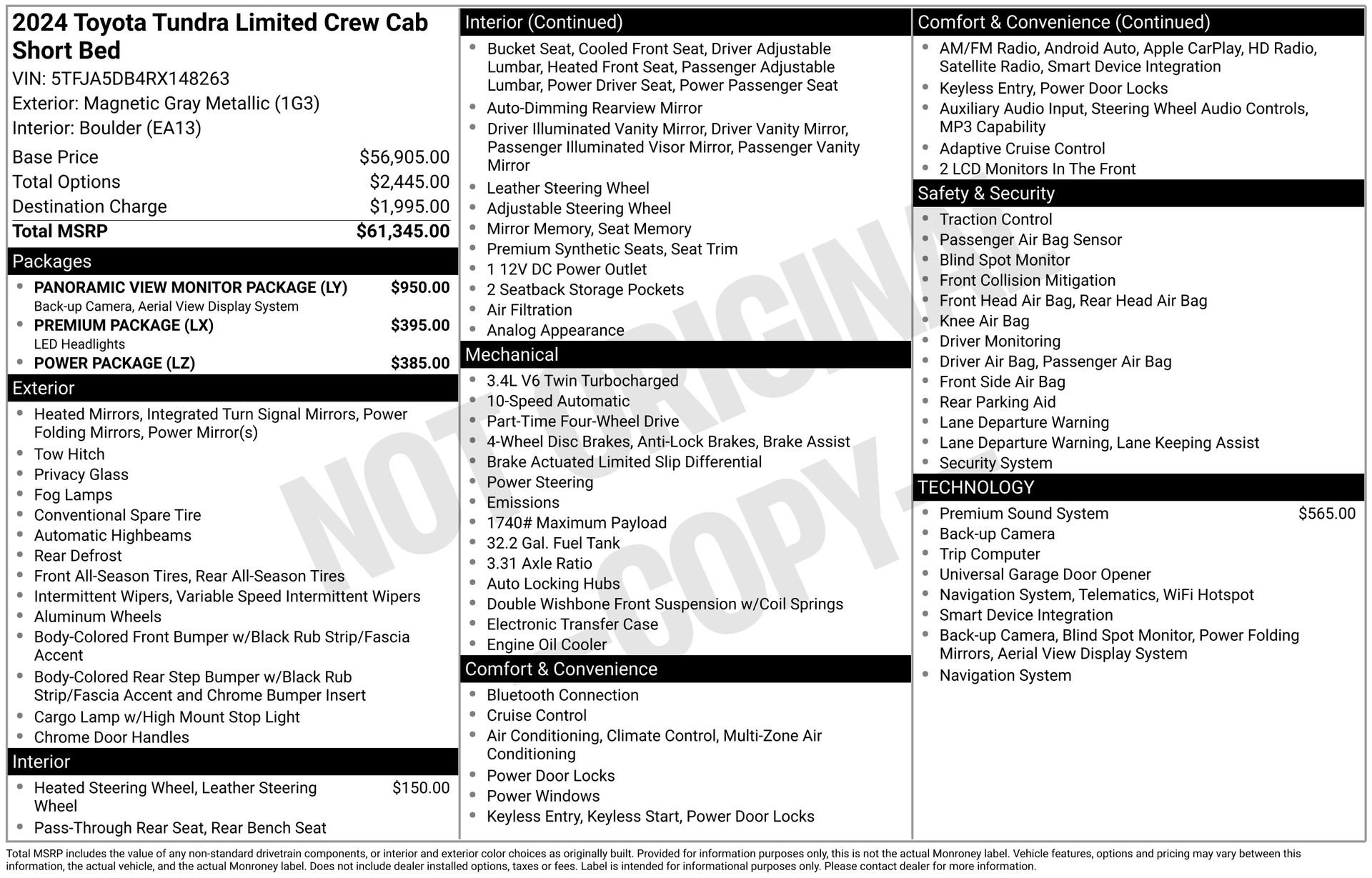 Used 2024 Toyota Tundra Limited AWD/4WD image 30