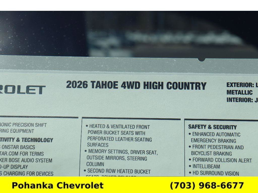 New 2026 Chevrolet Tahoe High Country image 28