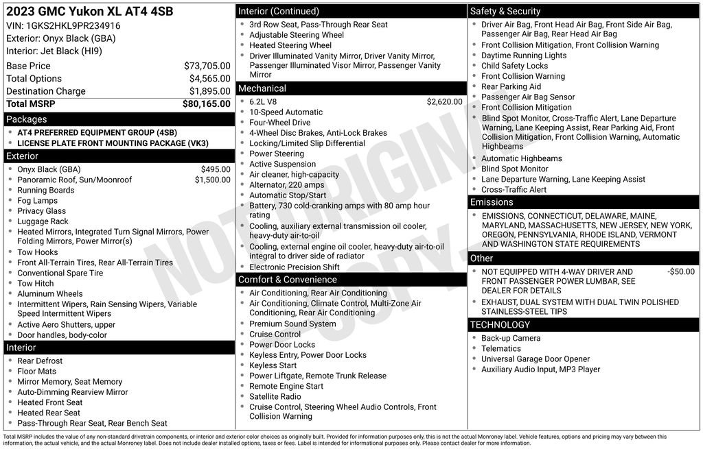 Used 2023 GMC Yukon XL AT4 image 15