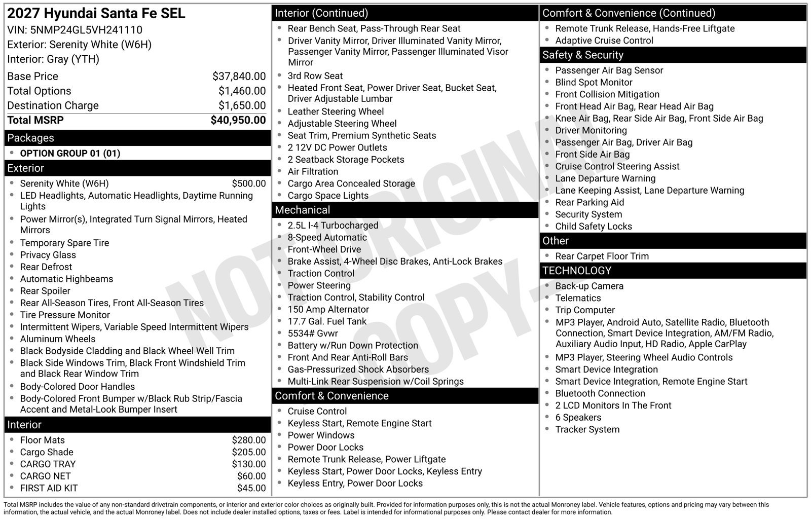 New 2027 Hyundai Santa Fe SEL FWD image 26