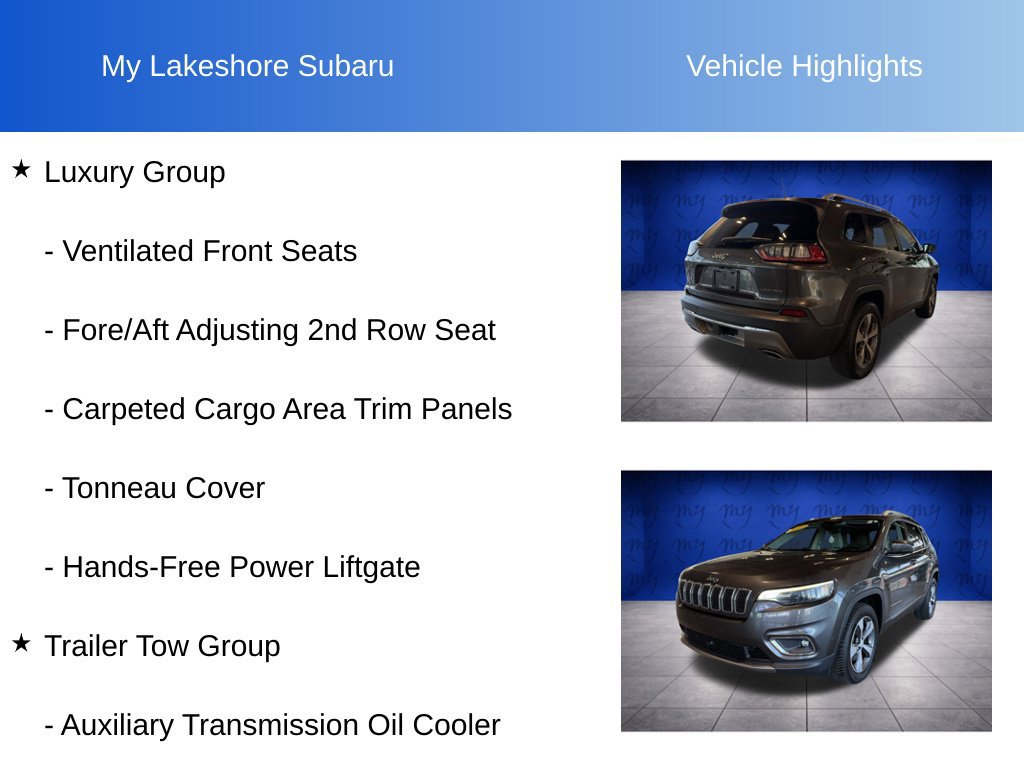 Used 2019 Jeep Cherokee Limited w/ Luxury Group AWD/4WD image 13