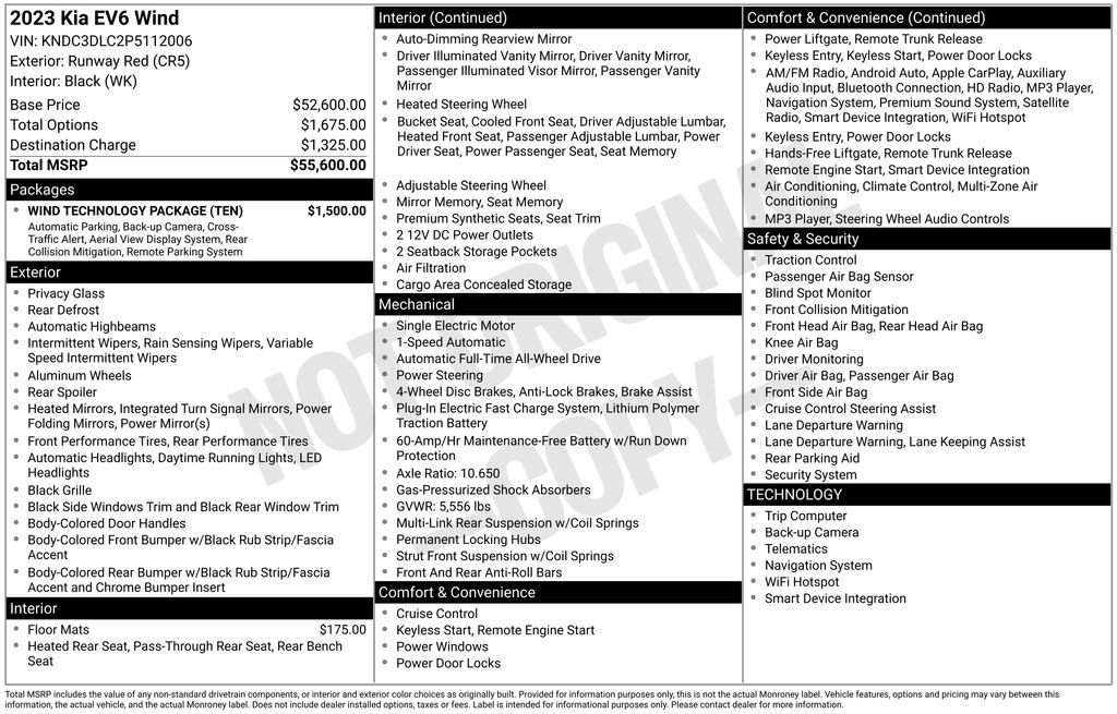 Used 2023 Kia EV6 Wind w/ Wind Technology Package image 17