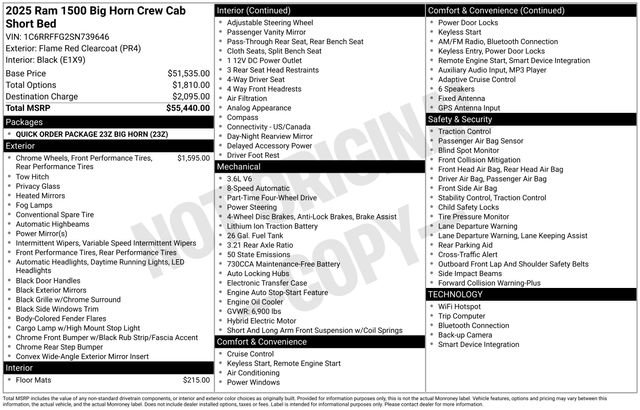 Used 2025 RAM 1500 Big Horn AWD/4WD image 11