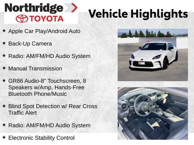 Used 2022 Toyota GR86 Premium w/ ALL Weather Mat Package (TMS) RWD image 2