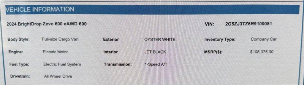 Used 2024 Chevrolet Brightdrop 600 w/ Battery Pack, Max Range image 28