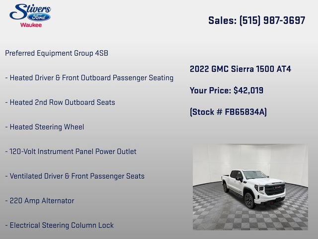 Used 2022 GMC Sierra 1500 AT4 w/ AT4 Preferred Package AWD/4WD image 28