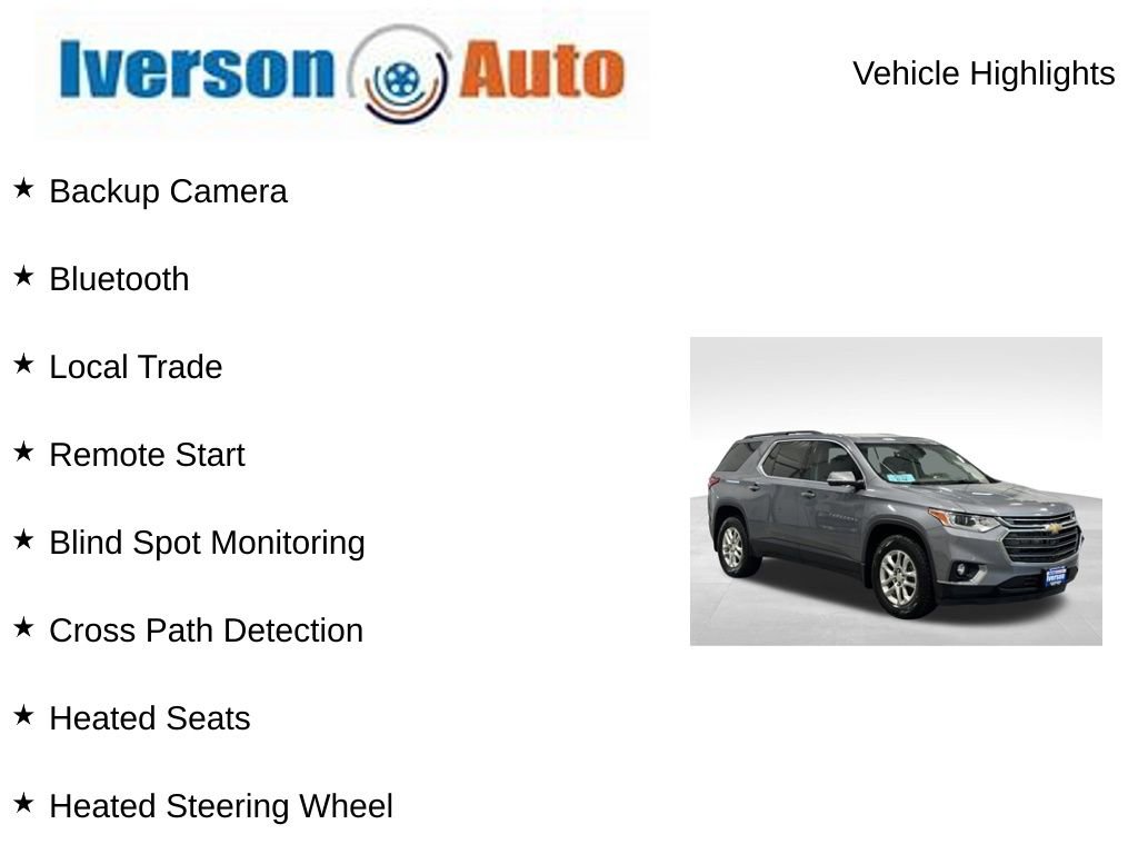 Used 2020 Chevrolet Traverse LT w/ Driver Confidence II Package AWD/4WD image 2