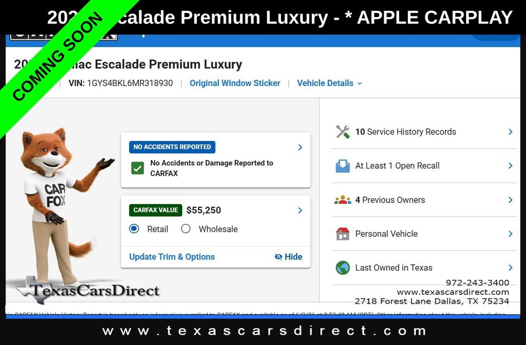 Used 2021 Cadillac Escalade Premium Luxury AWD/4WD image 2