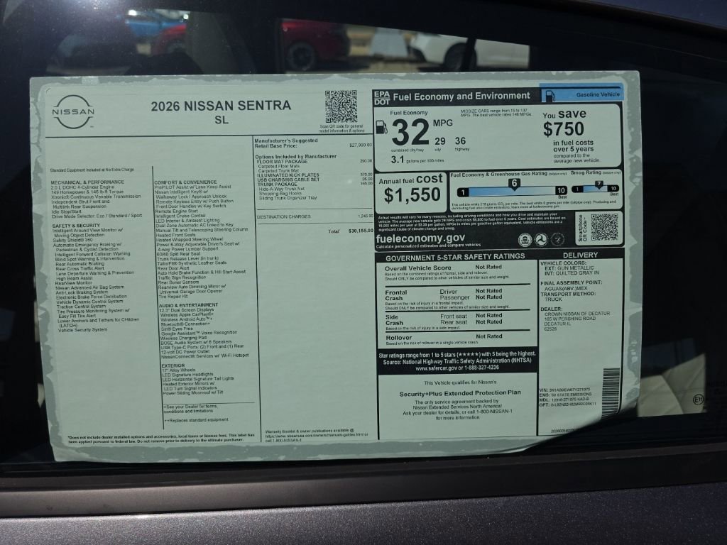 New 2026 Nissan Sentra SL FWD image 11