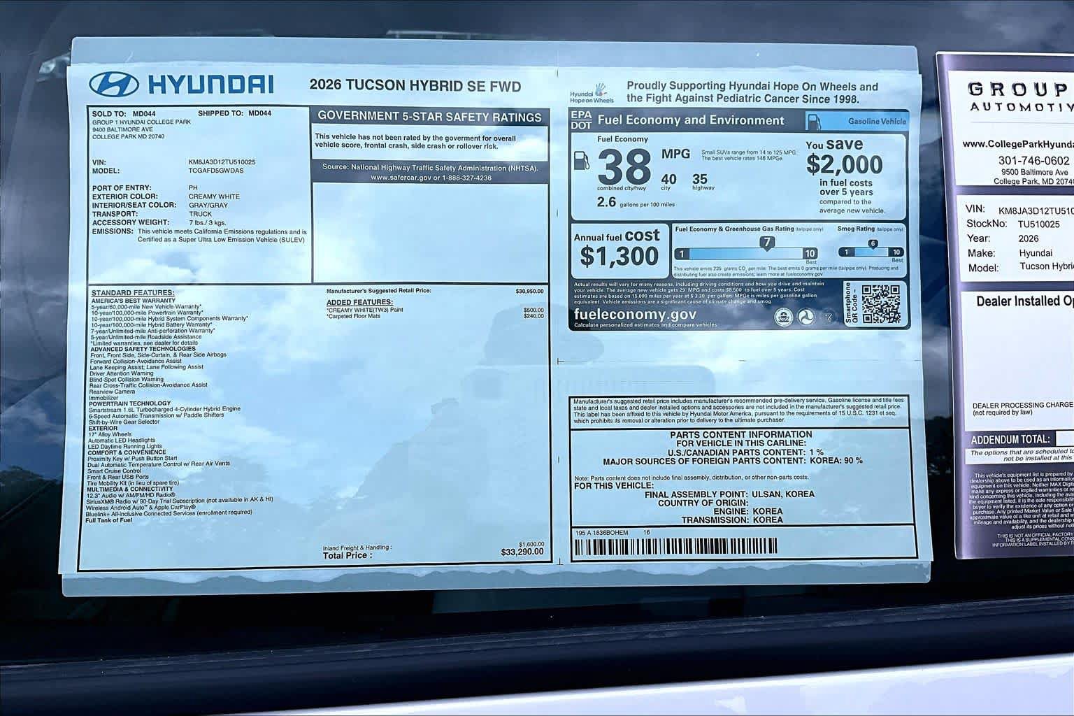 New 2026 Hyundai Tucson Blue SE FWD image 19