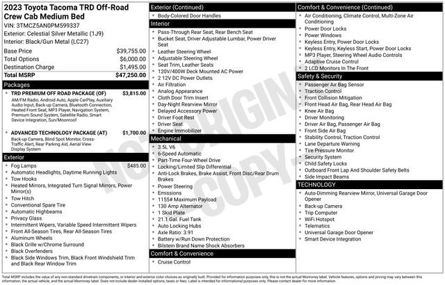 Used 2023 Toyota Tacoma TRD Off-Road w/ TRD Premium Off Road Package image 7