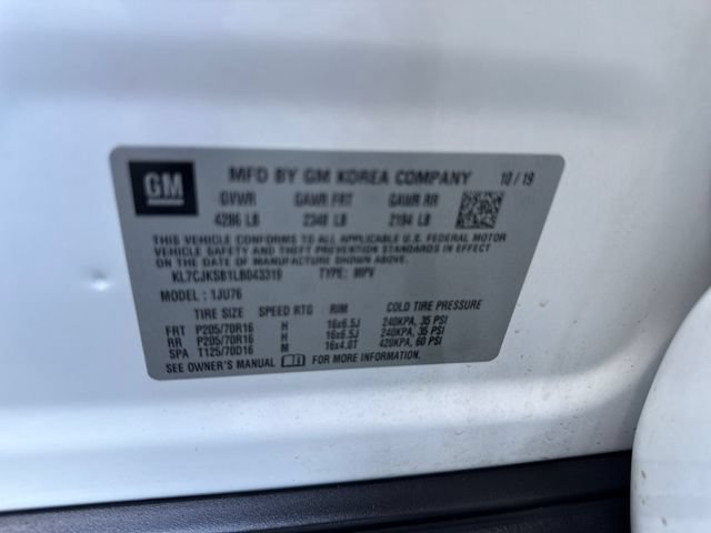 Certified 2020 Chevrolet Trax LS w/ Tint and Cruise Package FWD image 27