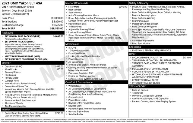 Certified 2021 GMC Yukon SLT w/ SLT Luxury Plus Package image 6