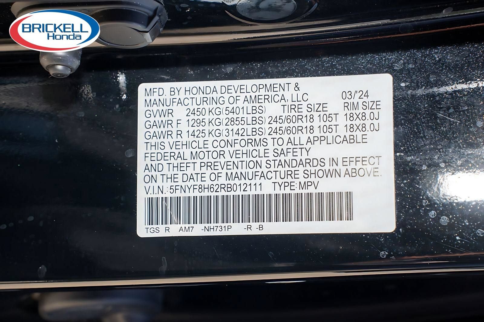 Certified 2024 Honda Passport TrailSport image 40