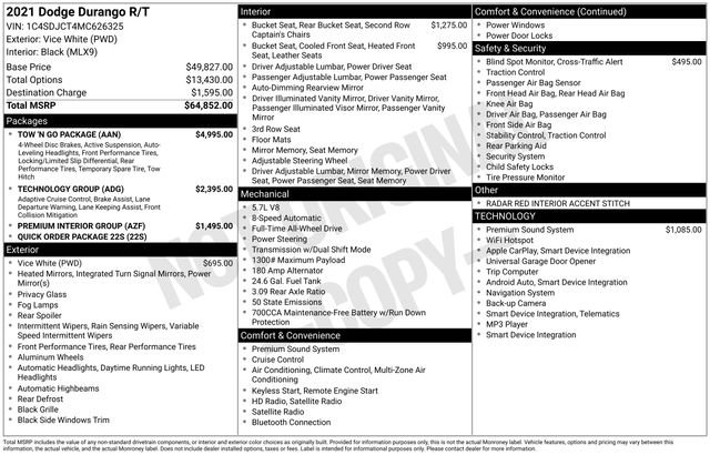 Used 2021 Dodge Durango R/T w/ Tow 'N Go Package image 6