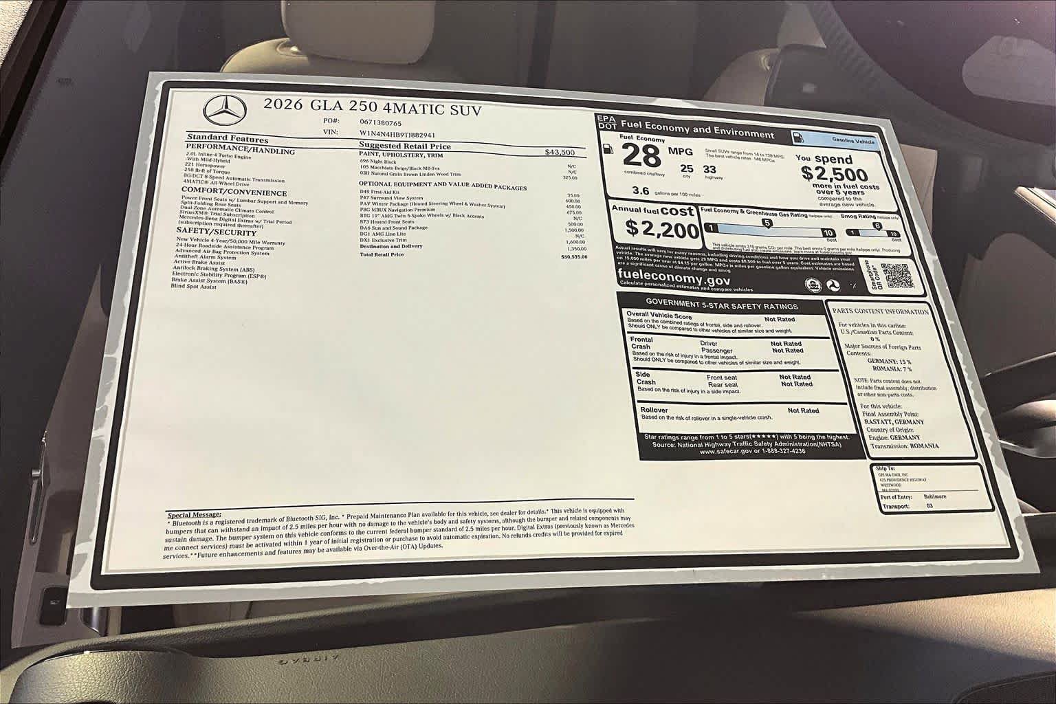 New 2026 Mercedes-Benz GLA 250 4MATIC image 18