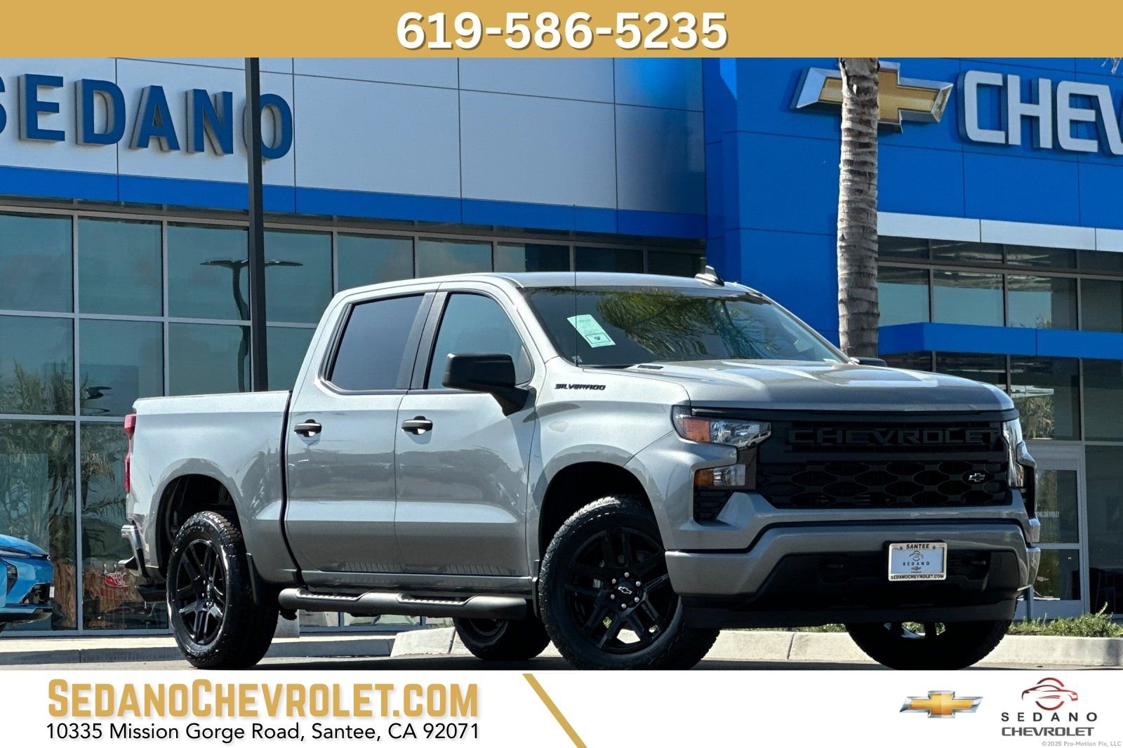 New 2026 Chevrolet Silverado 1500 Custom w/ Turbomax Blackout Package