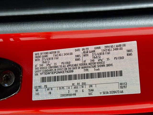 Certified 2022 Ford F150 XLT w/ Equipment Group 302A High image 30