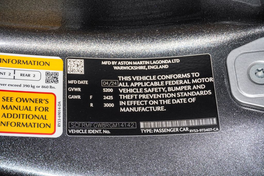 Used 2024 Aston Martin DB12 Convertible RWD image 38
