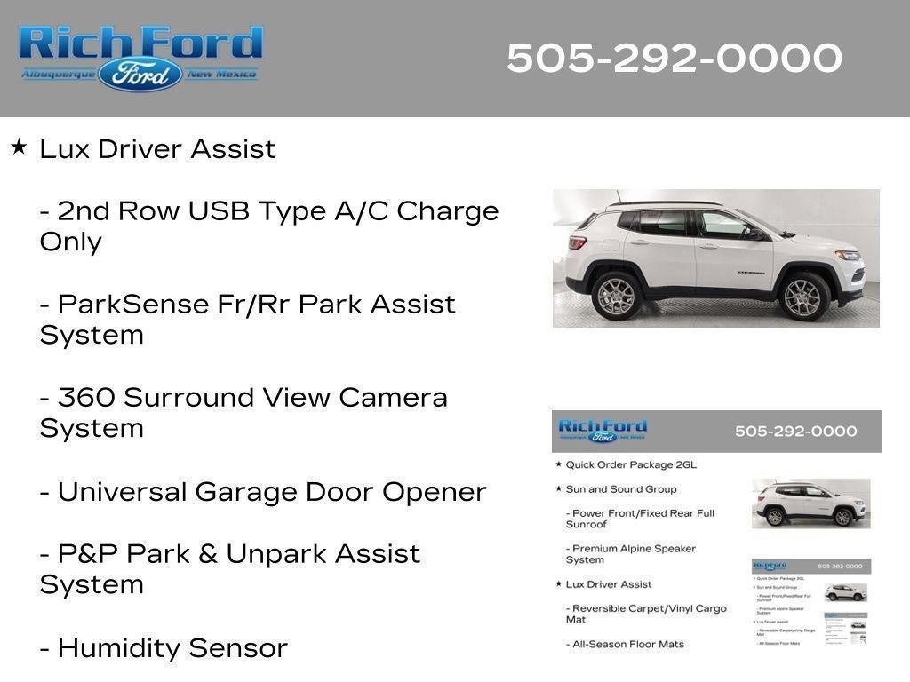 Used 2022 Jeep Compass Latitude w/ Sun and Sound Group AWD/4WD image 39