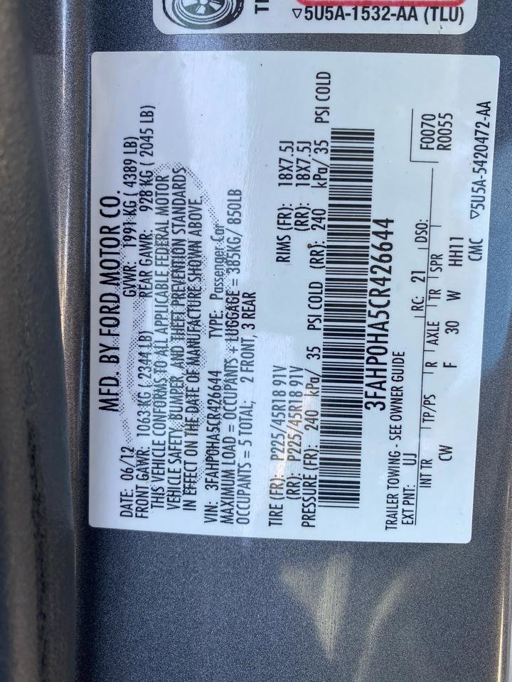 Used 2012 Ford Fusion SE FWD image 17