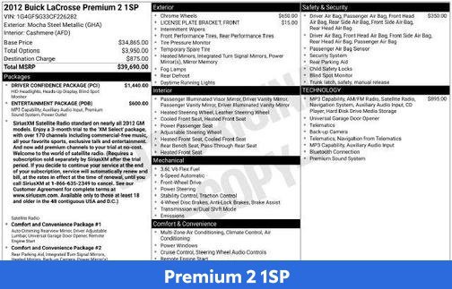 Used 2012 Buick LaCrosse Premium w/ Driver Confidence Package FWD image 14
