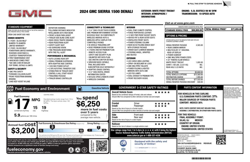 Used 2024 GMC Sierra 1500 Denali w/ Denali Reserve Package image 3