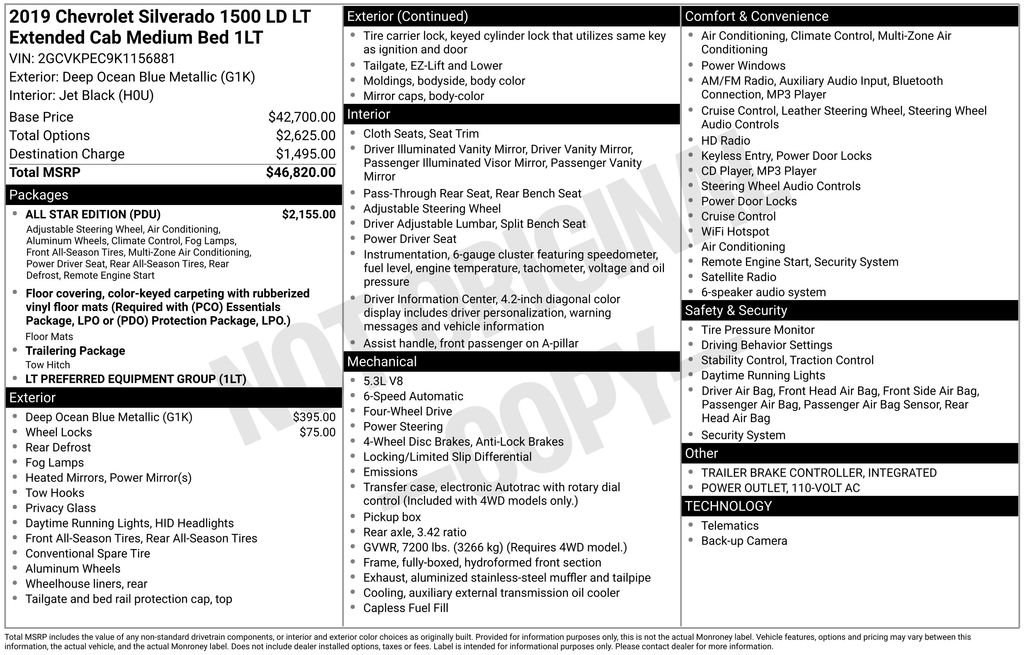 Used 2019 Chevrolet Silverado 1500 LT w/ All Star Edition image 2