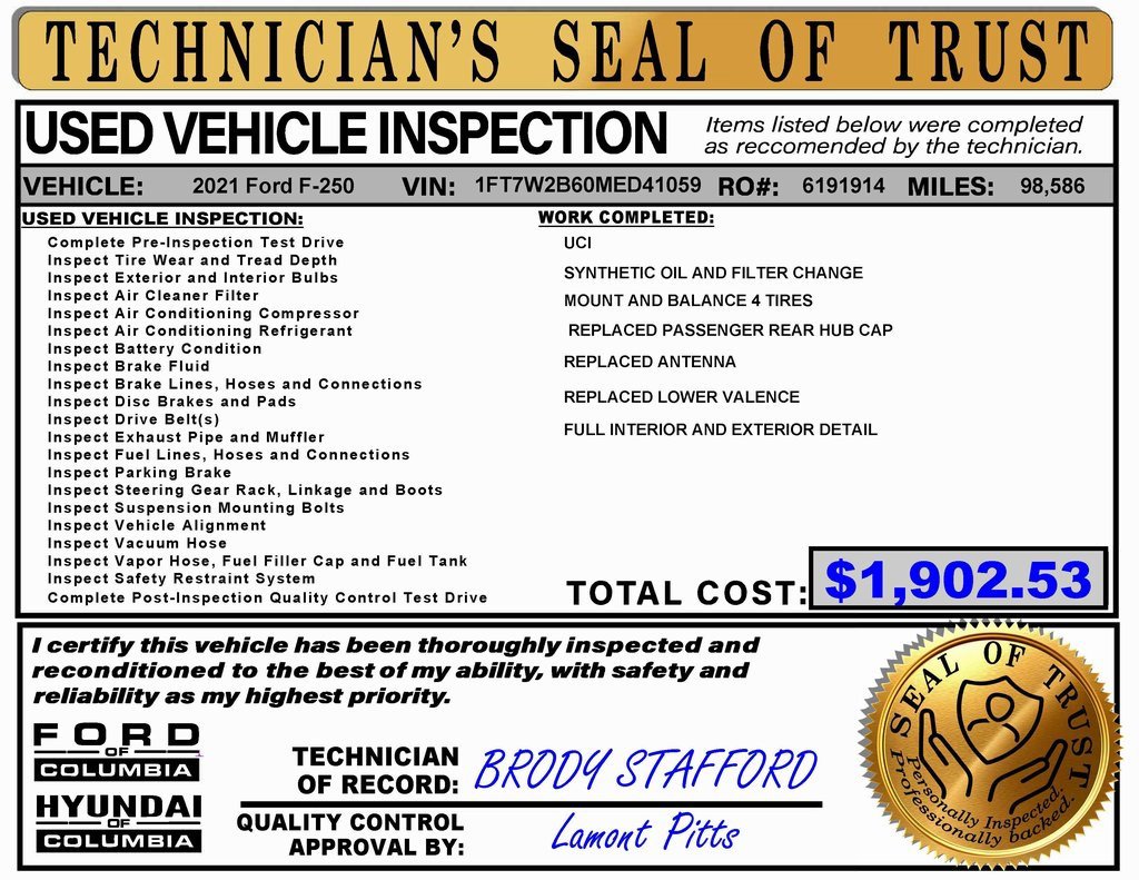 Used 2021 Ford F250 XL w/ Power Equipment Group image 2