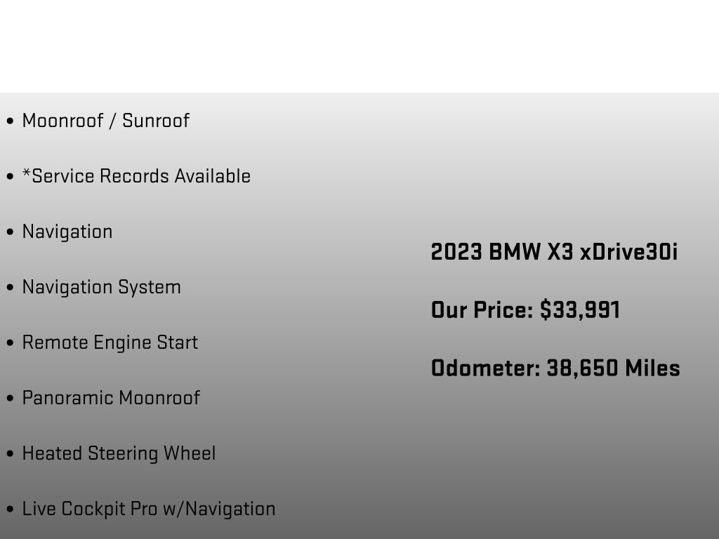 Used 2023 BMW X3 xDrive30i w/ Premium Package image 18