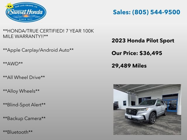Certified 2023 Honda Pilot Sport image 6