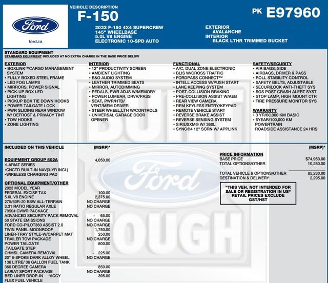 Used 2023 Ford F150 Lariat w/ Equipment Group 502A High image 6