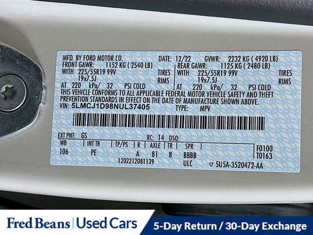 Certified 2022 Lincoln Corsair AWD w/ Premium Package image 35