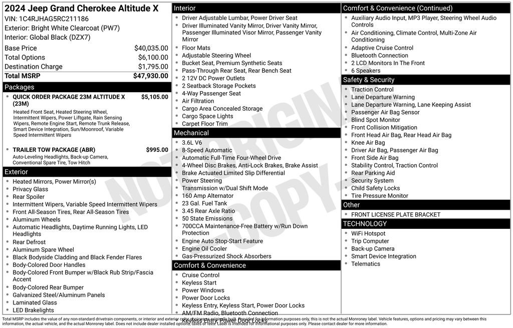 Used 2024 Jeep Grand Cherokee Altitude image 30