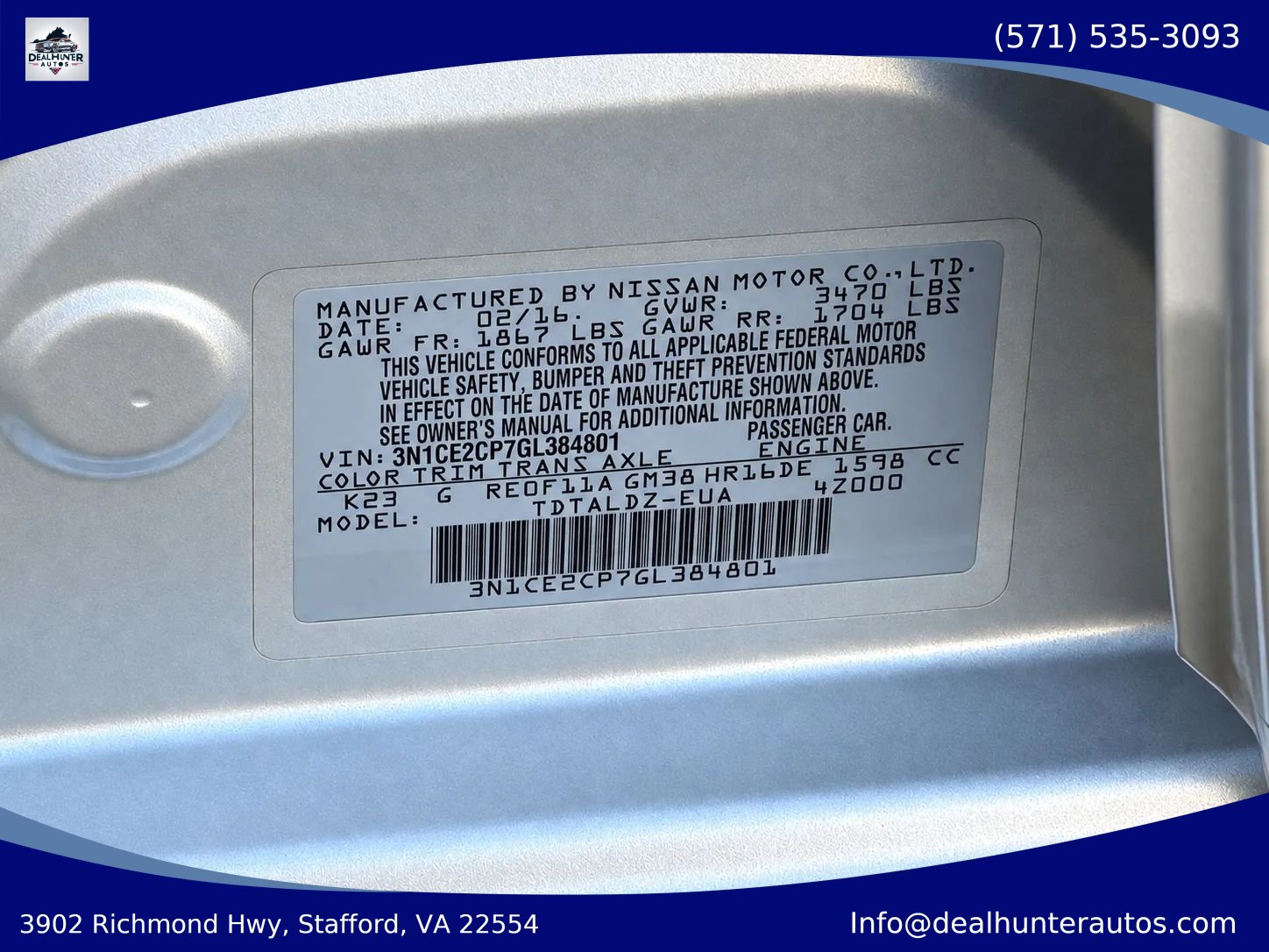 Used 2016 Nissan Versa Note SV FWD image 20