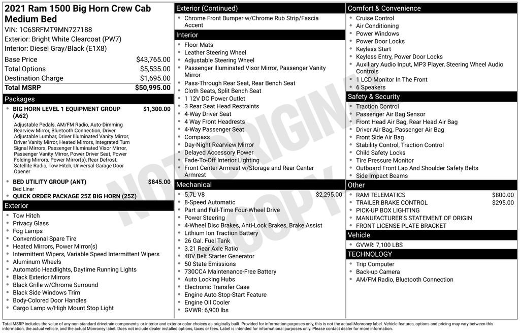 Used 2021 RAM 1500 Big Horn image 3