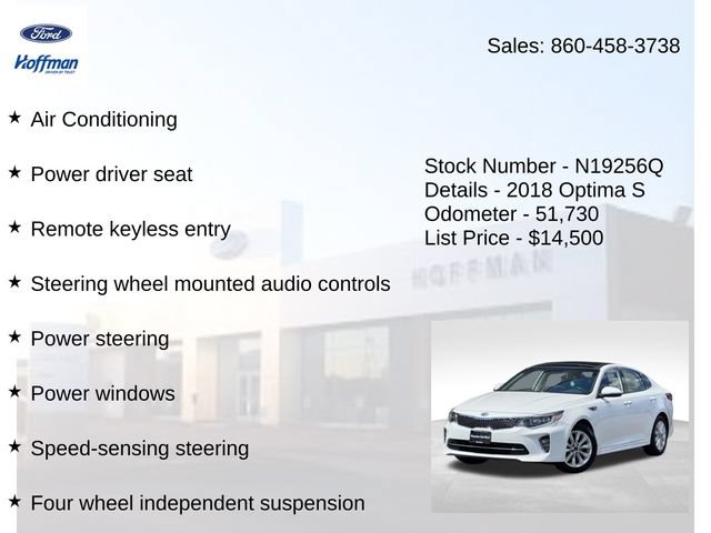 Used 2018 Kia Optima S w/ Panoramic Sunroof Package FWD image 10