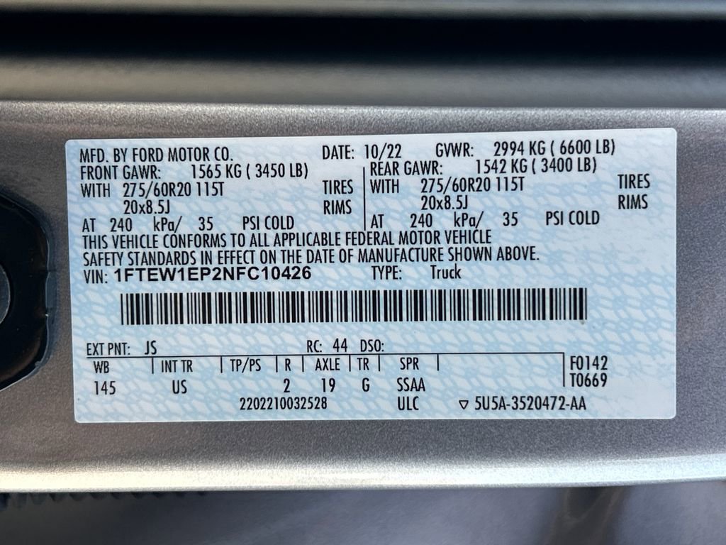 Used 2022 Ford F150 XLT w/ Equipment Group 302A High image 26