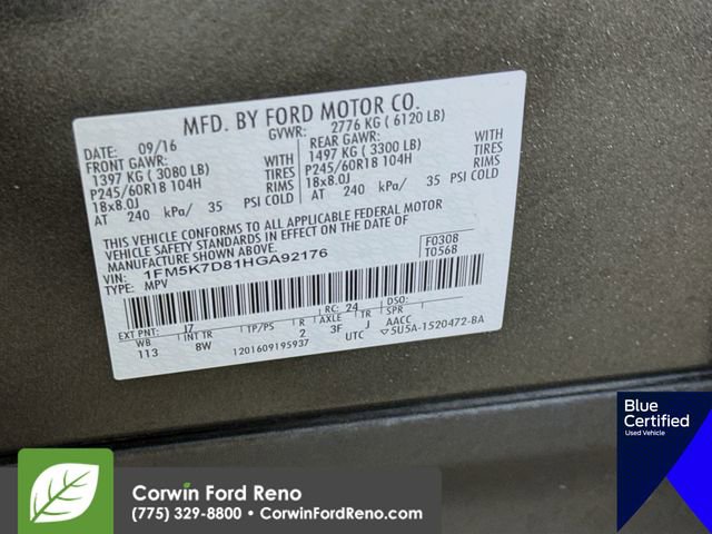 Certified 2017 Ford Explorer XLT image 34