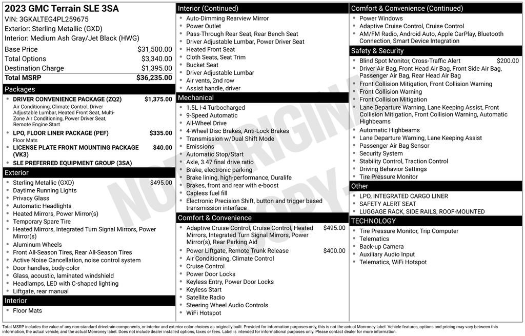 Used 2023 GMC Terrain SLE w/ Driver Convenience Package image 42