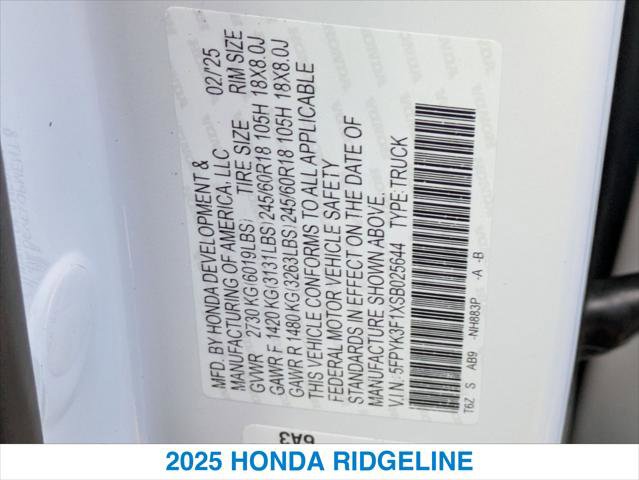 New 2025 Honda Ridgeline Sport image 26
