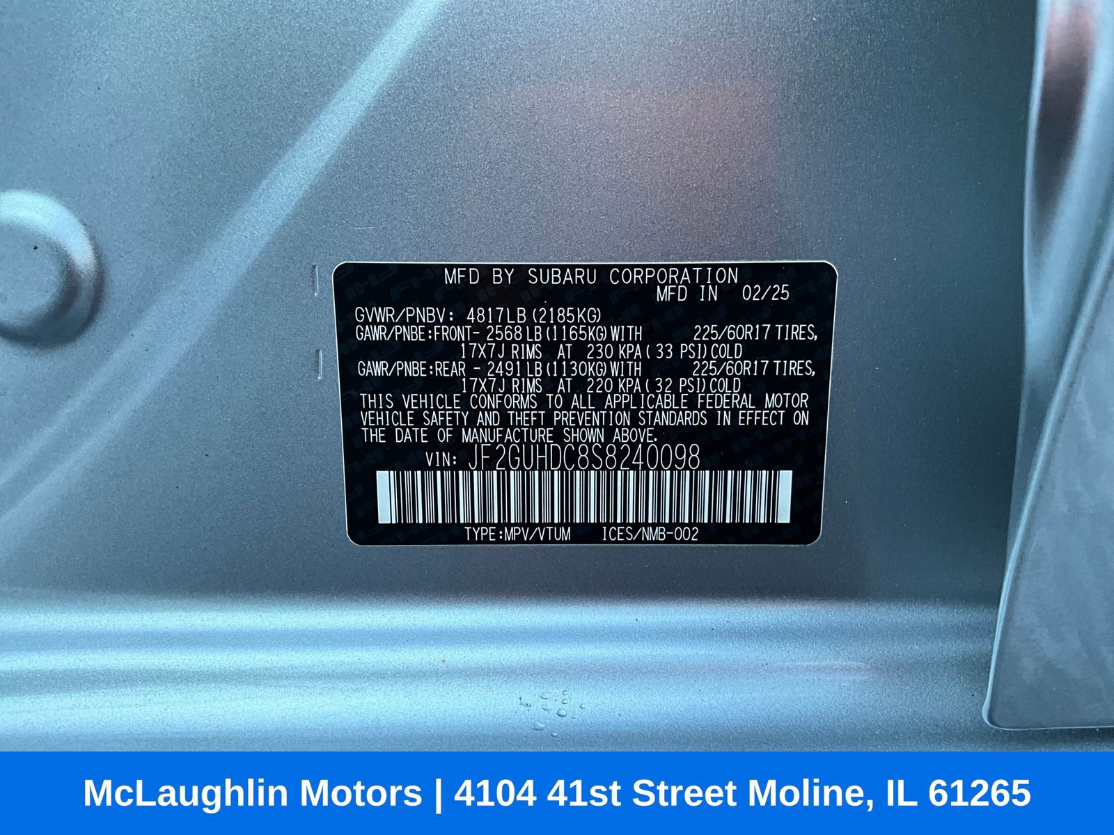 Certified 2025 Subaru Crosstrek 2.0i Premium image 18