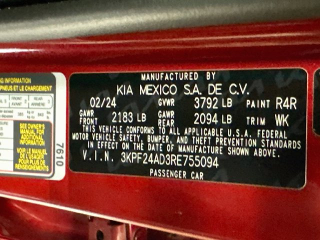Certified 2024 Kia Forte LXS w/ LXS Technology Package FWD image 14