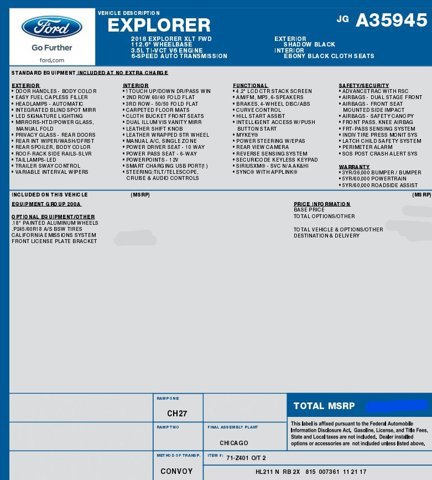 Used 2018 Ford Explorer XLT image 2