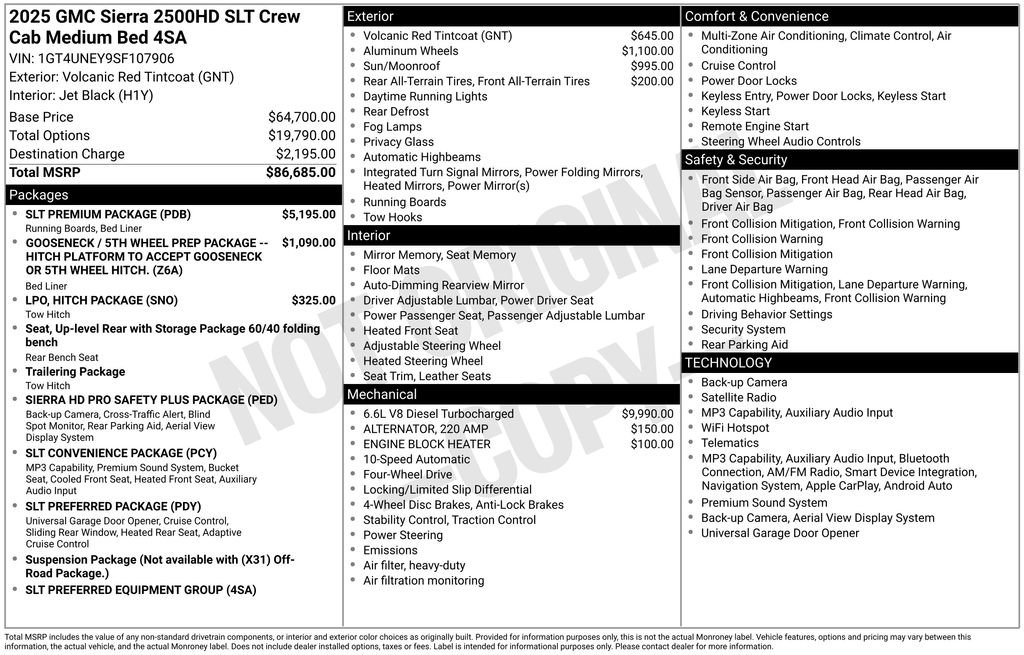 Certified 2025 GMC Sierra 2500 SLT w/ SLT Premium Package AWD/4WD image 34