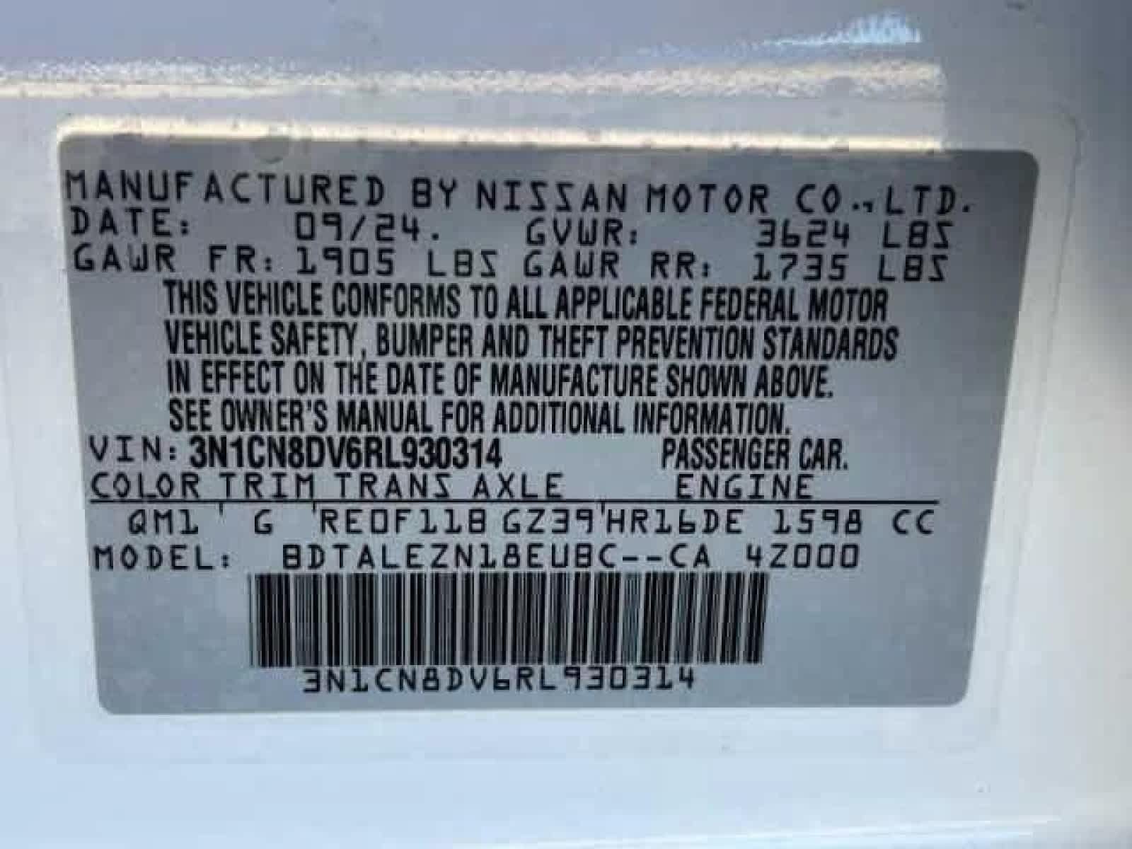 Certified 2024 Nissan Versa S w/ S Plus Package FWD image 35