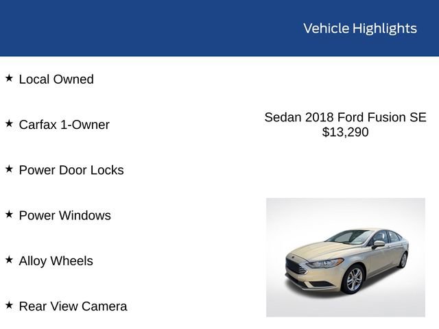 Used 2018 Ford Fusion SE w/ Fusion SE Technology Package FWD image 2