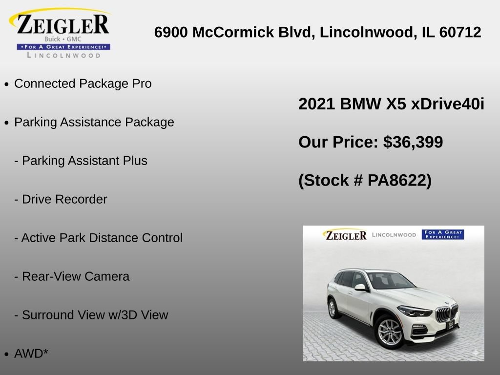 Used 2021 BMW X5 xDrive40i w/ Parking Assistance Package AWD/4WD image 6